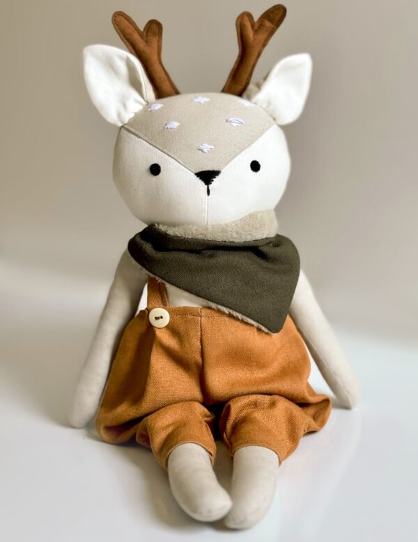 Boneco de Pano Artesanal Cervo 38 cm